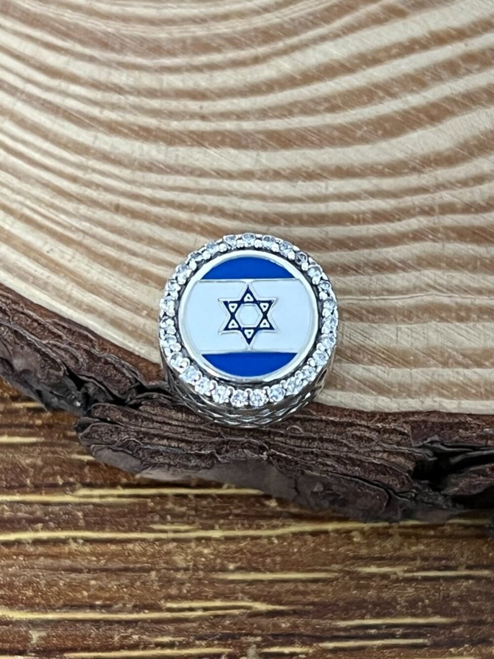 Pandora Israel Flag Bead Charm S925 Silver Charm